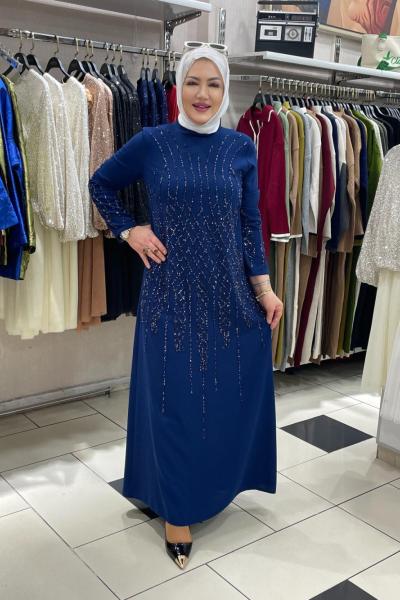 Nakişlı abıye  Mavi
