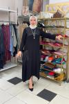 Ön detaylı elbıse Siyah