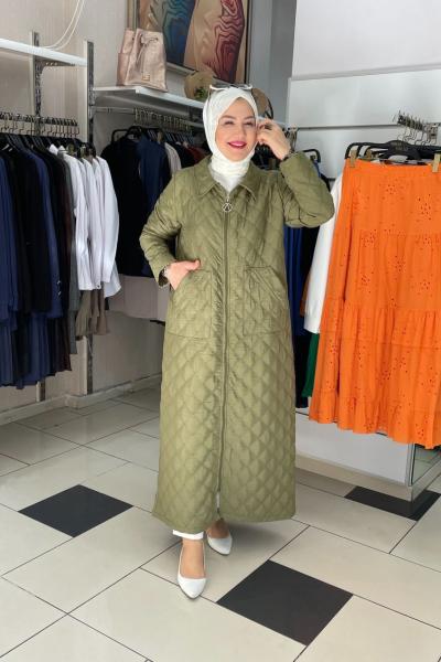 Önden fermuarlı kap Yeşil