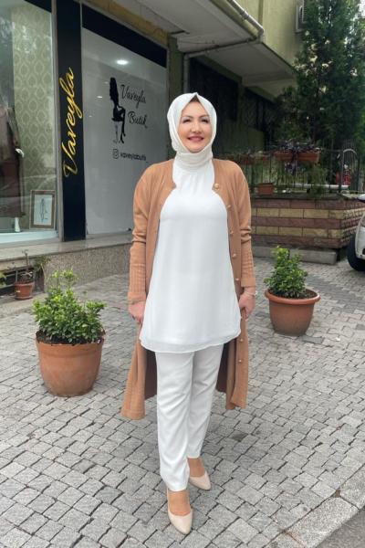 Penye kumaş içlik Beyaz