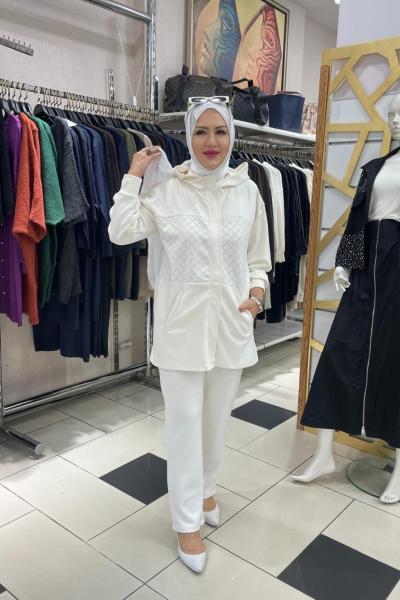 Pul işlemeli takım  Beyaz