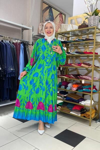 Rekli elbise Su Yeşili