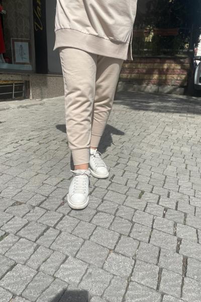 Rıvanalı eşortman altı Ekru