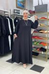 Sade modal duz elbıse Siyah