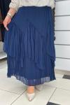 Şifon etek Mavi