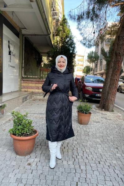 Şişme mont Anadolu Siyahı