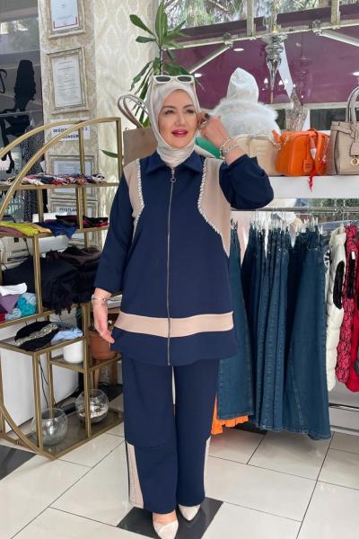 Taşli eşortman takımı  Lacivert