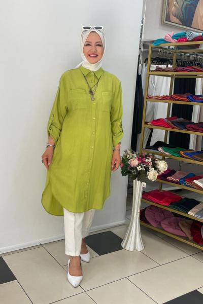 Tensel gömlek  Su Yeşili