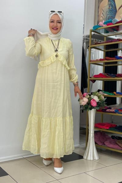 Tensel ipek kumaş Sarı