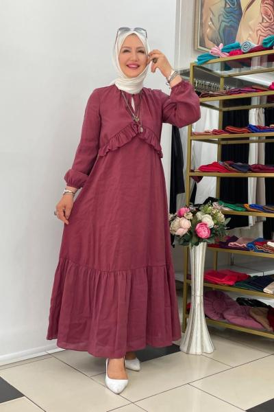 Tensel ipek kumaş Mürdüm