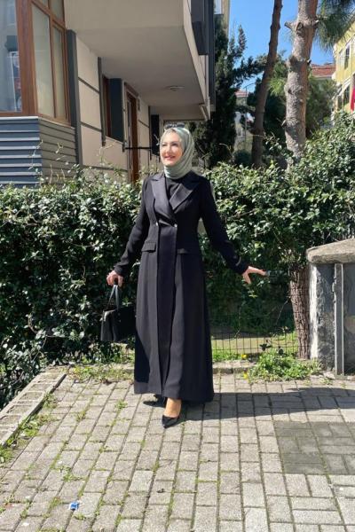 Yakası saten taş dügmeli ceket abiye beden 38 ve 44 Siyah