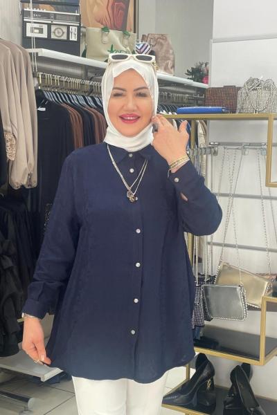 Yazlik gomlek Lacivert