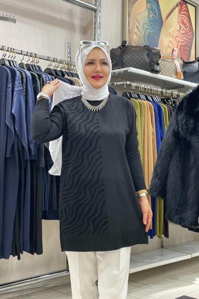 Zebra desenli bulız Siyah