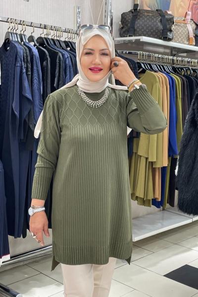 Zıkzak model tunık Haki